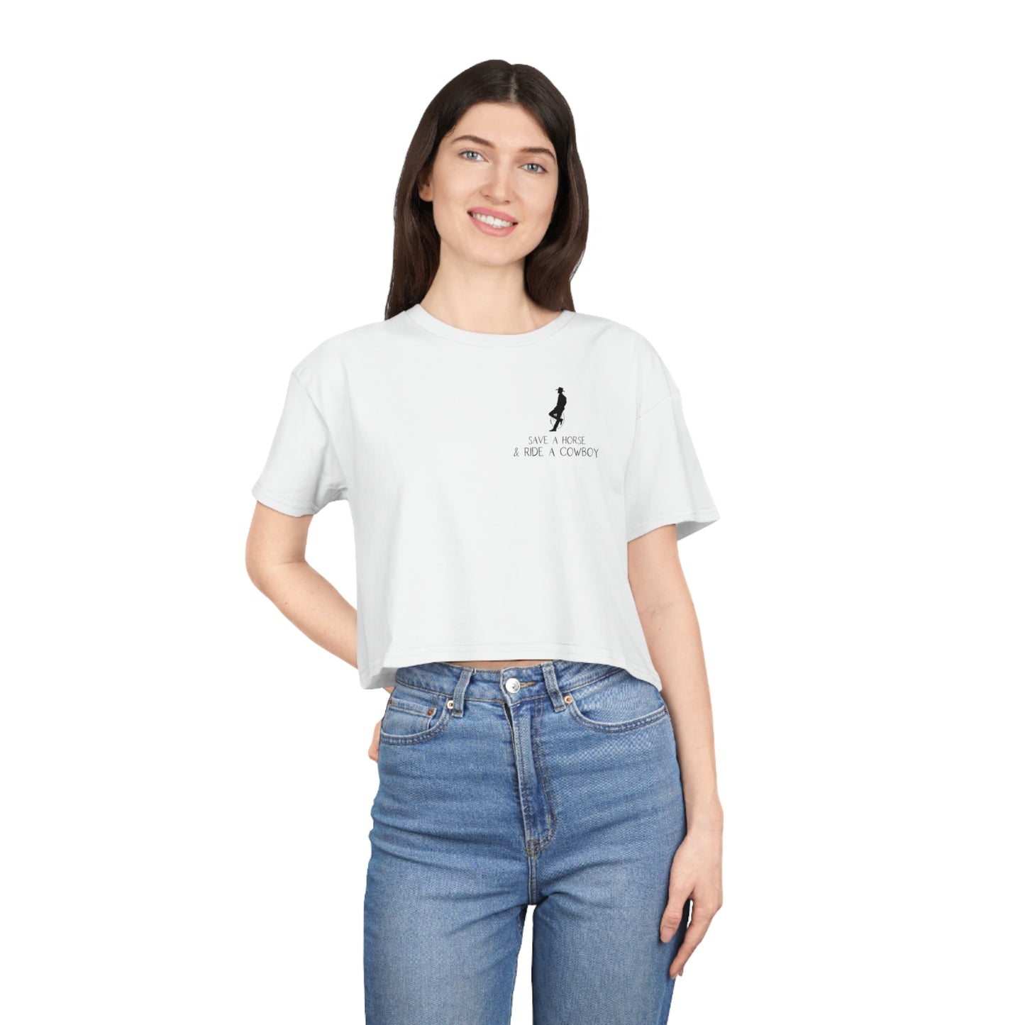 Save a Horse & Ride a Cowboy - Crop Tee