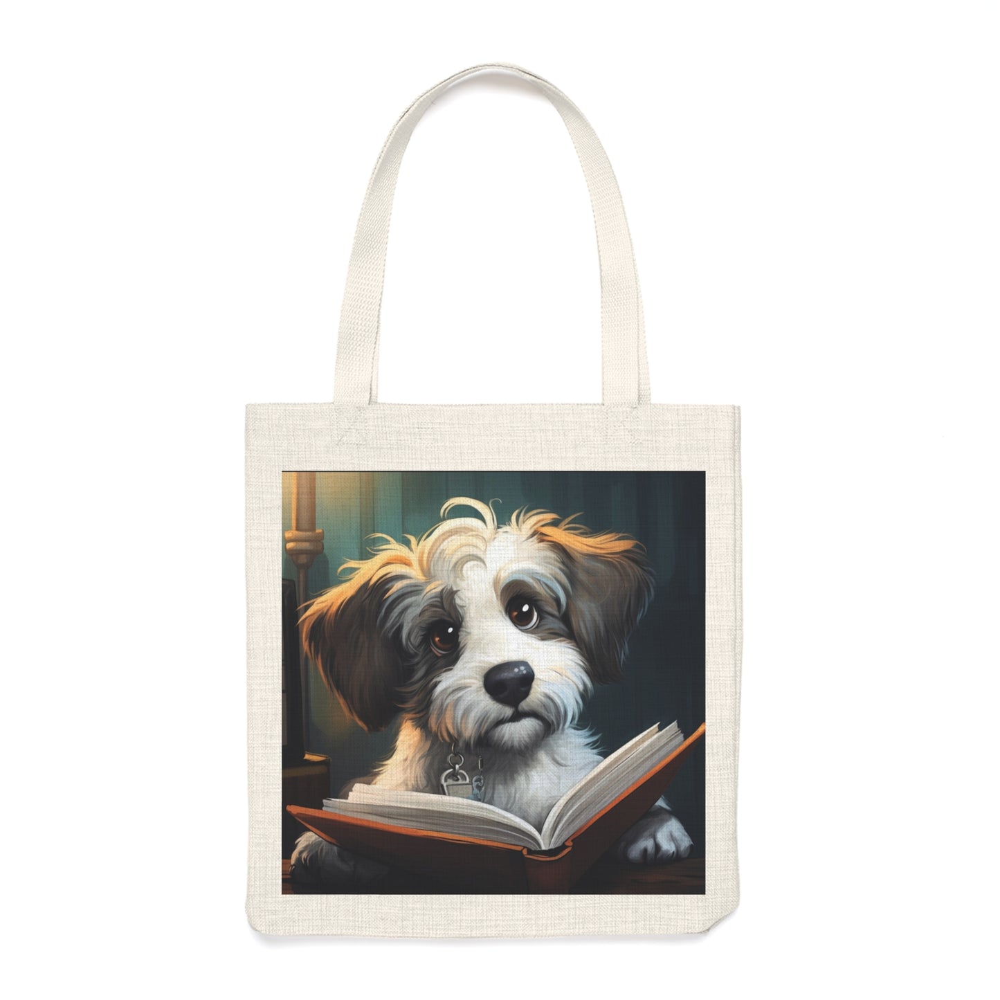 Puppy Reader - Polyester Tote Bag