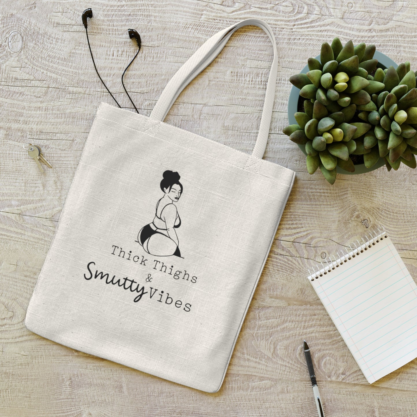 Thick Thighs & Smutty Vibes - Polyester Tote Bag