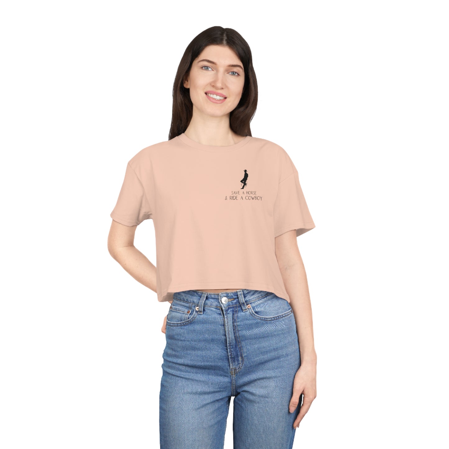 Save a Horse & Ride a Cowboy - Crop Tee