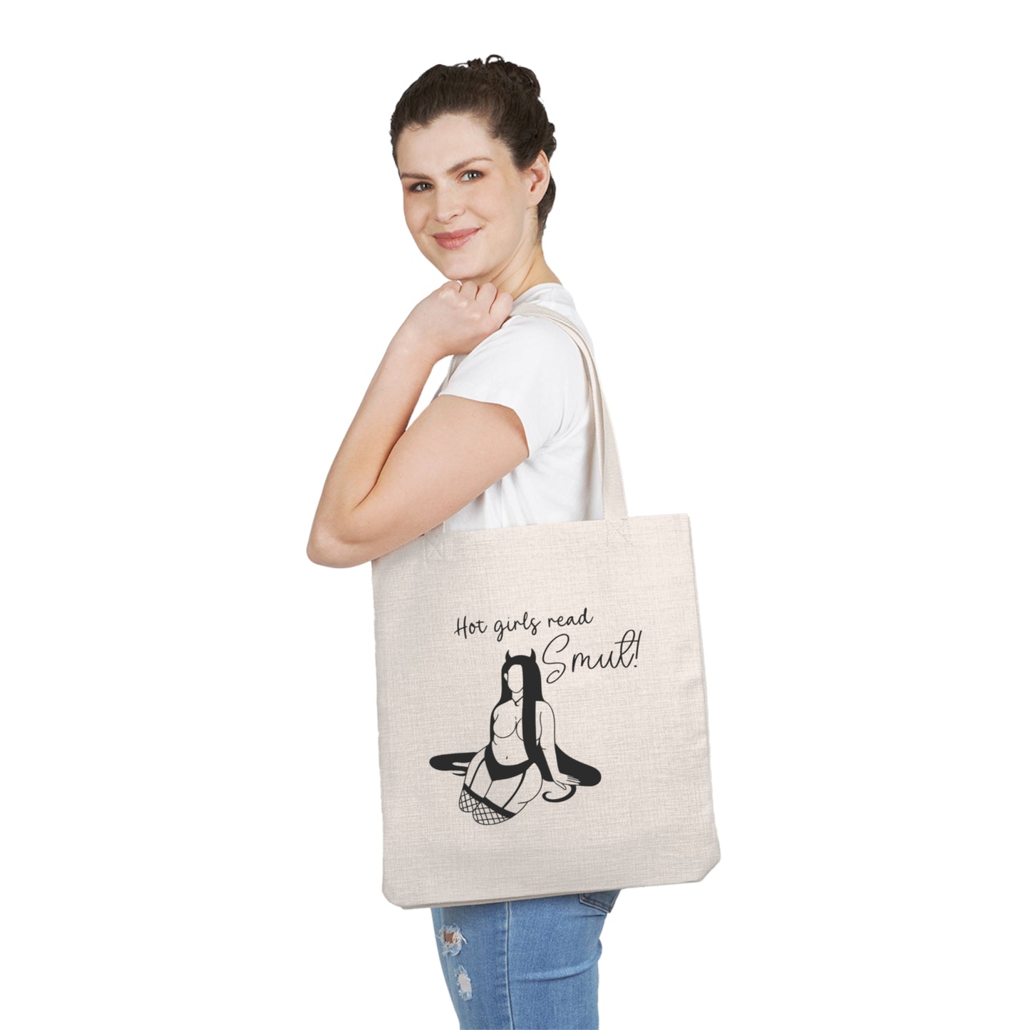 Hot Girls Read Smut! - Polyester Tote Bag