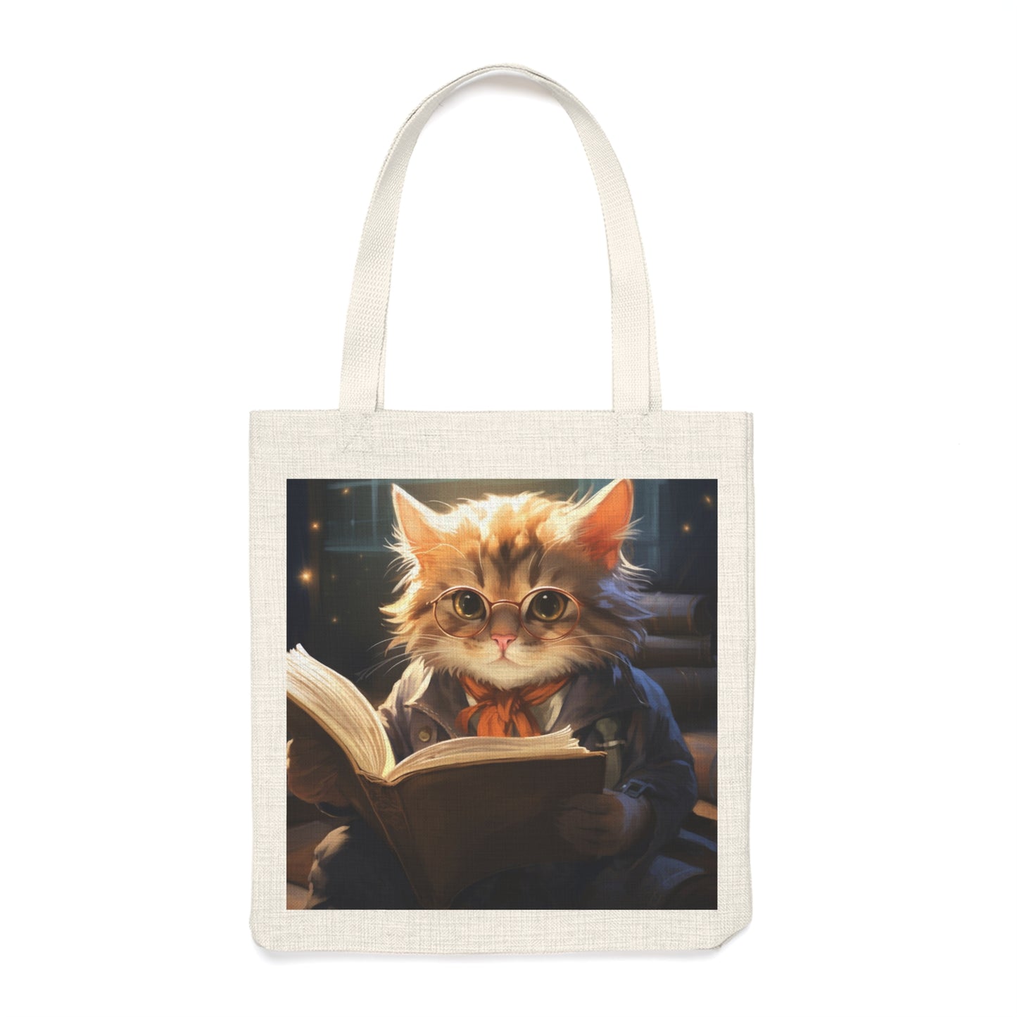 Kitty Reader - Polyester Tote Bag